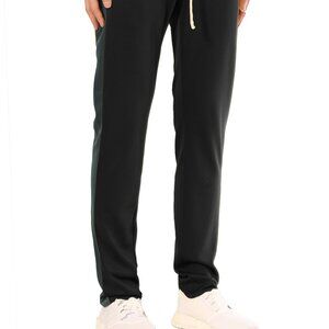 Urban Brand Men's Skinny Fit Track Pants Joggers BlackTeal